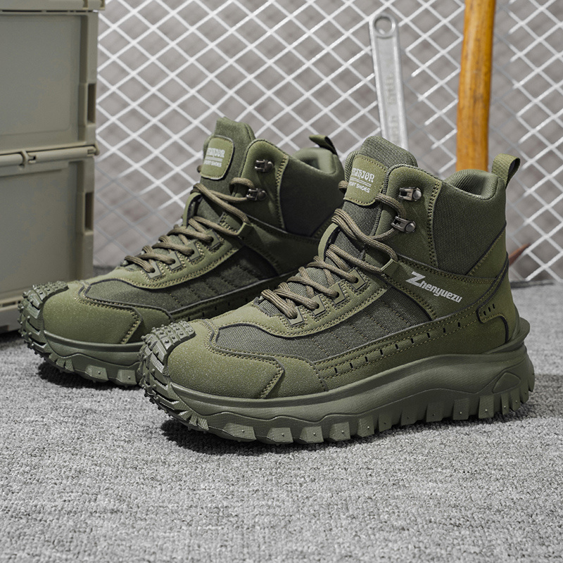 Autumn New High-Top Large-Size Hiking Boots, Comfortable Thick-Soled Lightweight Casual Walking Shoes, Suitable for All-Season Daily Outdoor Sports, Walking, Travel, Hiking, and Camping Gear