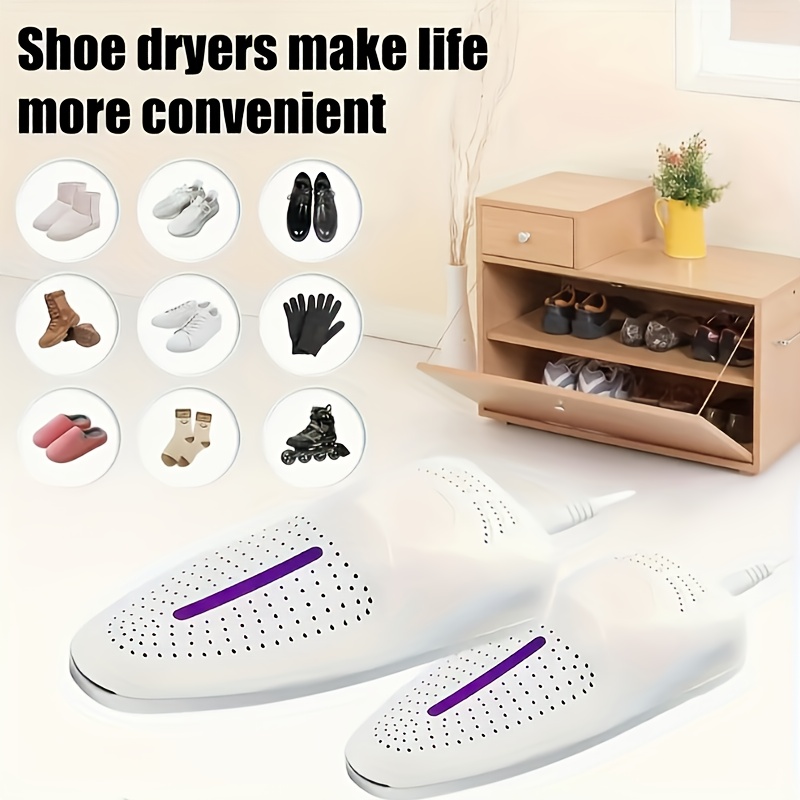 TEMU Portable Usb Shoe Dryer, 65Â°c Rapid Heating- Intelligent Temperature Control, Quick Deodorization, Suitable For Sneakers, Boots, Shoes- Usb