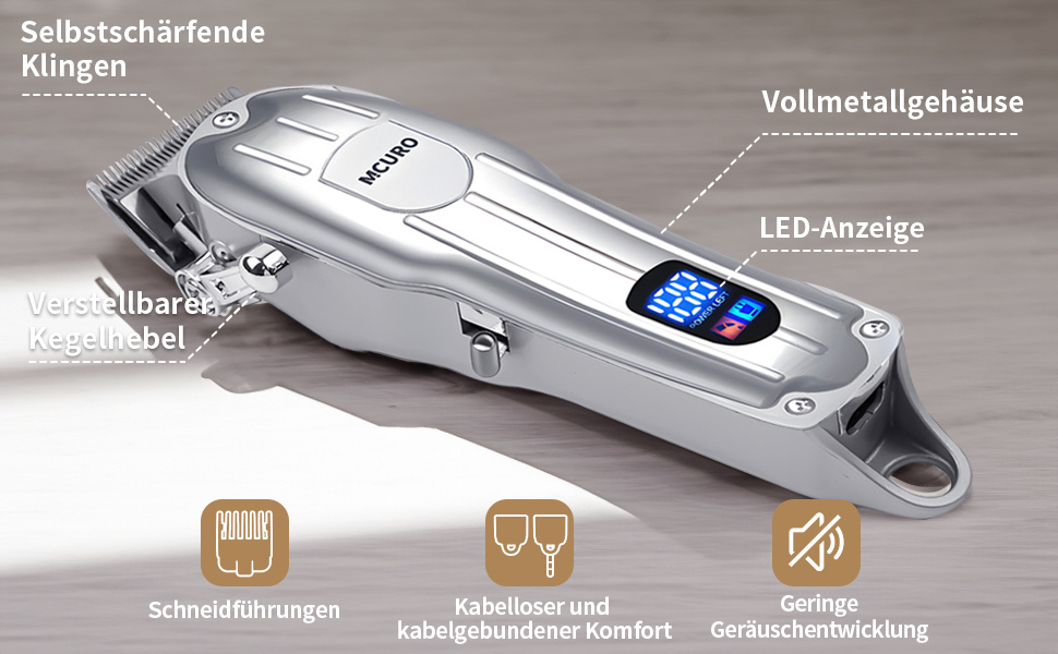 2 en 1 Professionnel Tondeuses à Cheveux pour Hommes, Tondeuse à Poils de Corps Multifonctionnelle pour l'Épilation & Combo de Tondeuse à Poils à Zéro Gap avec Lame en T, Ensemble de Tondeuses à Cheveux sans Fil avec Affichage LED, Cadeau de Vacances Cadeau de la Fête des Pères