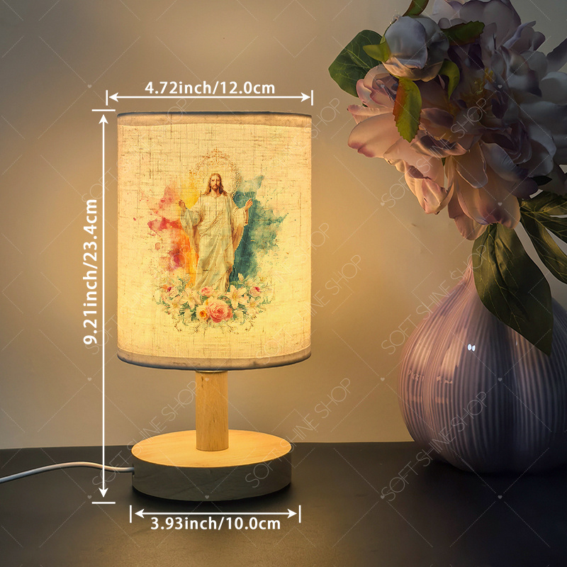 USB-Powered Modern Bedside Table Lamp with Upward Lighting