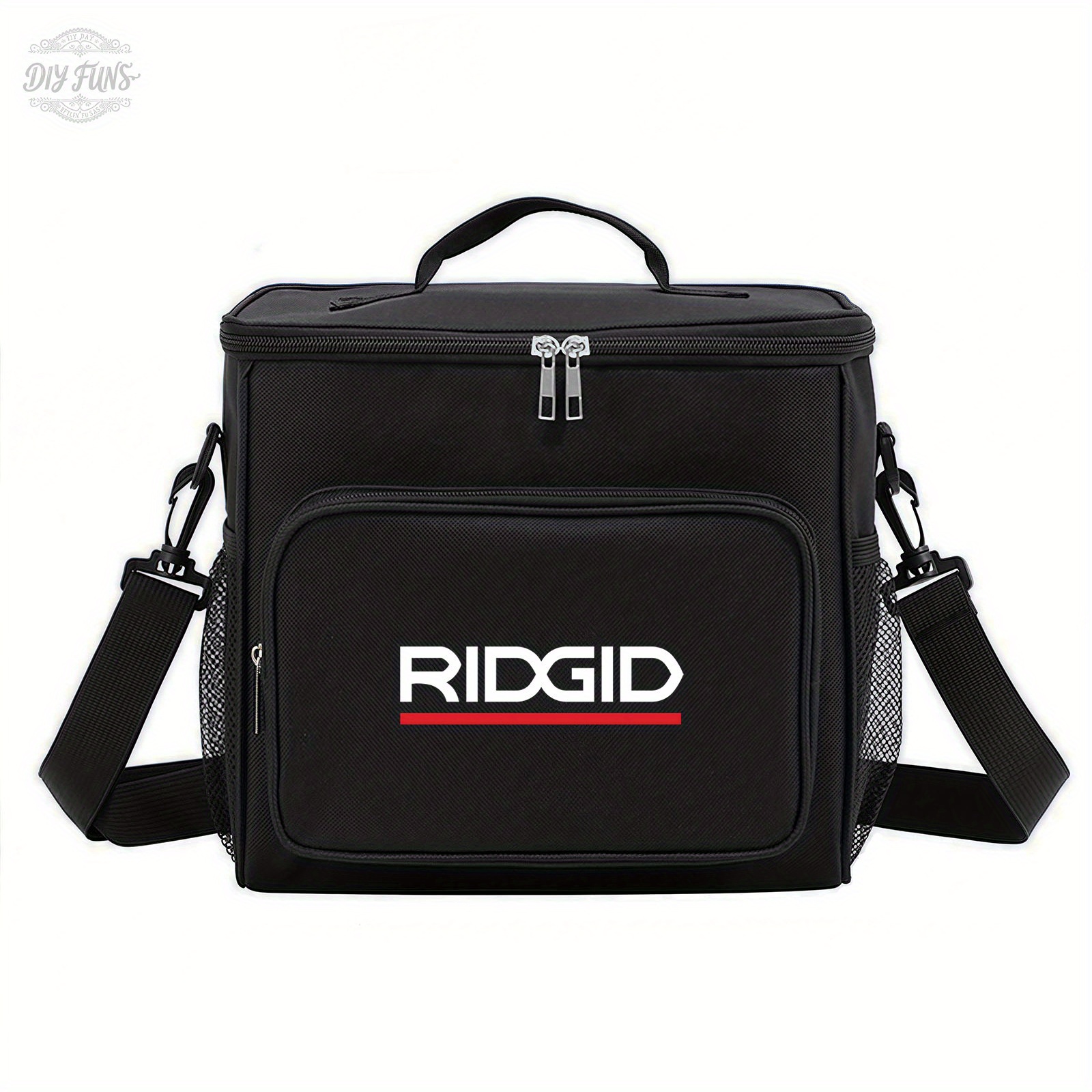 TEMU 1pc Premium Insulated Lunch Bag With Thick Oxford Fabric And Foil Layer, Extra Large Reusable Thermal Cooler Tote For Work Picnic Camping,
