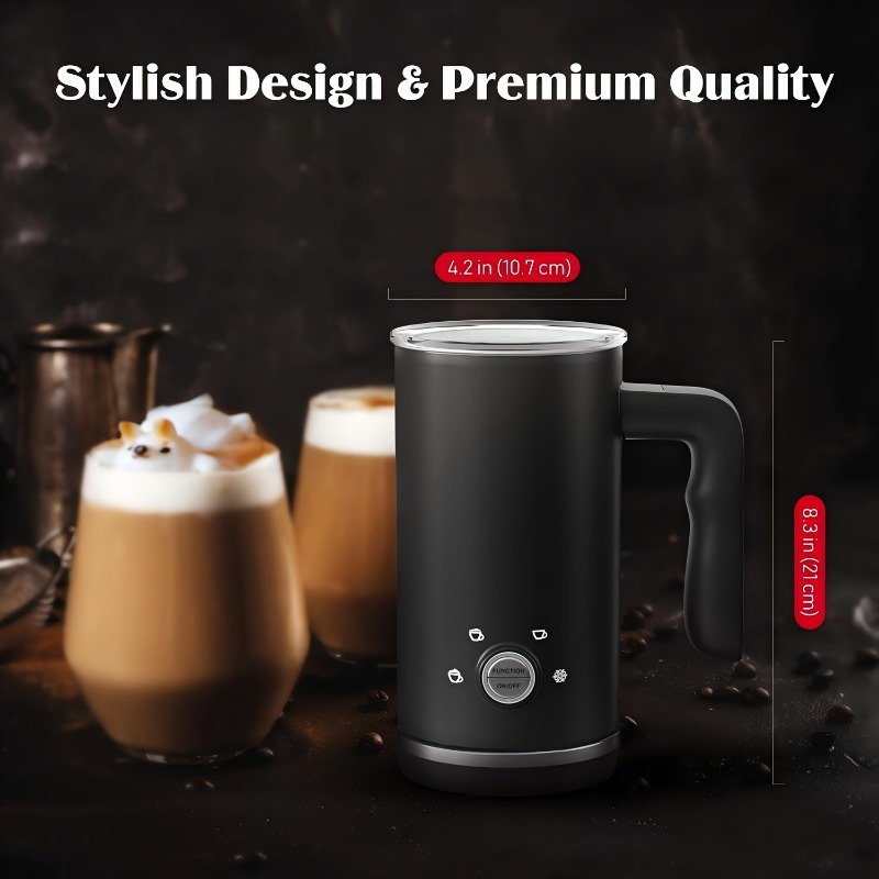 

Milk Frother, Electric Milk Steamer, Automatic Warm And Maker And Milk Warmer For Latte, Cappuccinos,