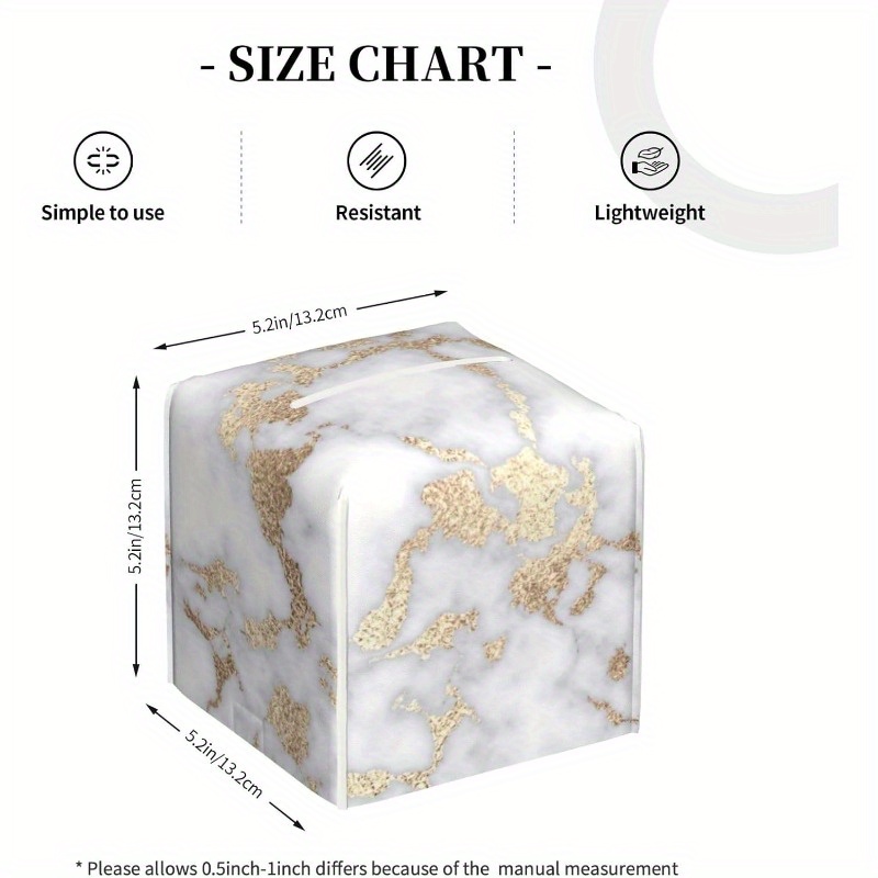   tissue box cover elegant white   like design pu leather holder with closure fits standard tissues decorative organizer for living room bathroom     decor gift bathroom accessory chic aesthetic   accessory interior designers Product details 3