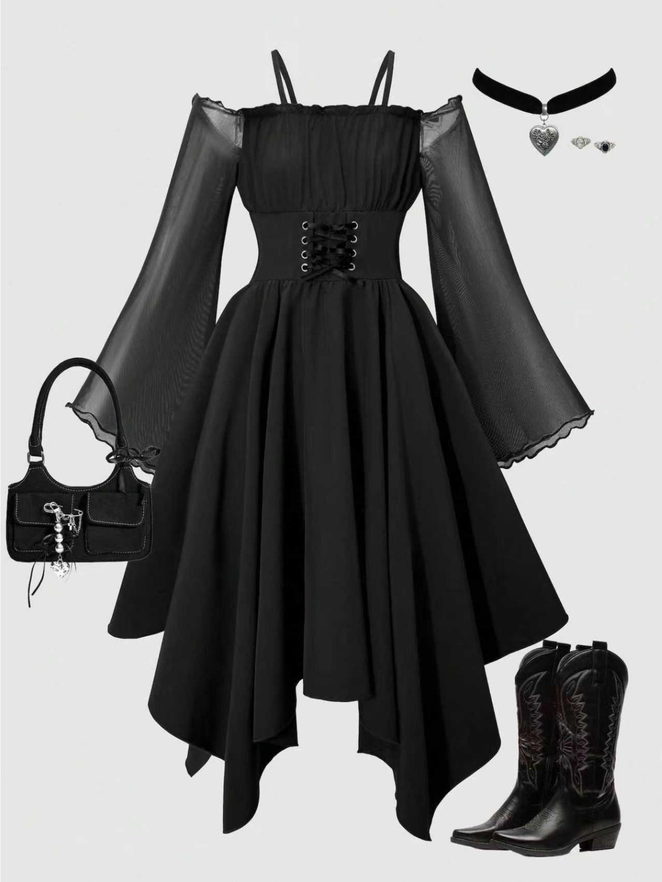 women's black corset dress LaDivine CD275CL Prom Dress - Emerald