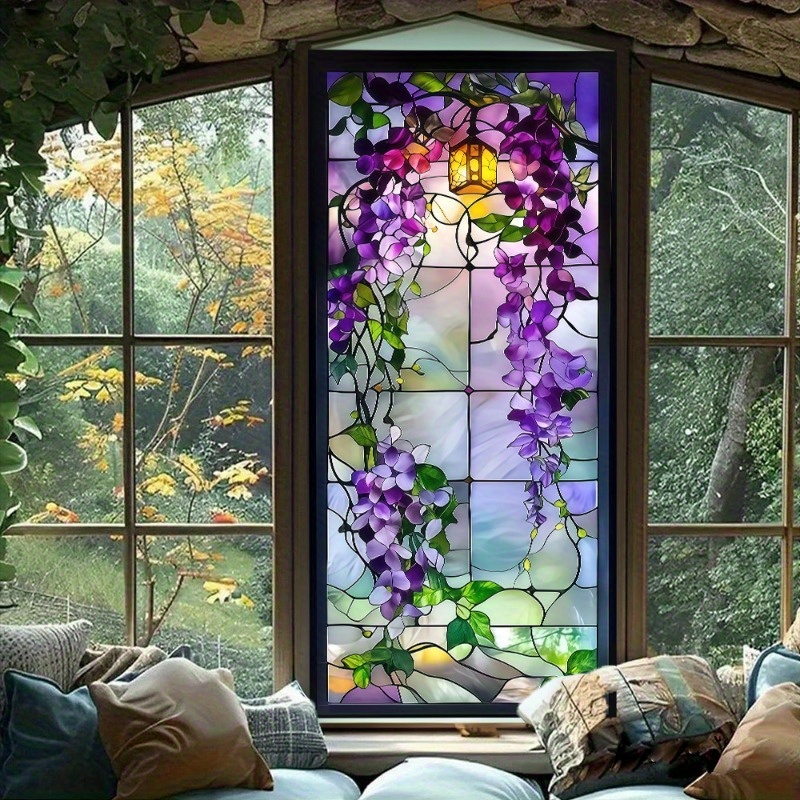 TEMU 2d Flat - 2d Flat - A Single Sheet Of Vintage In A 2d Flat Glass Film, Ideal For Pvc Electrostatic Cling Film For Doors And Windows, Home Decor