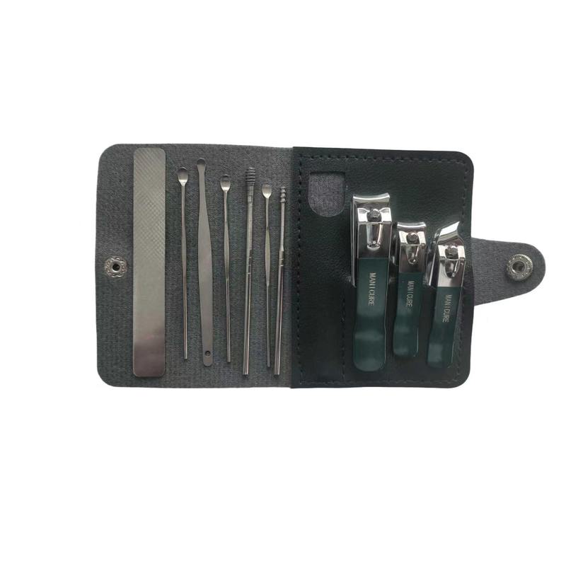 TEMU Set per unghie e pedicure, tagliaunghie antispruzzo, cucchiaio per orecchie, kit per manicure, forbici per unghie in acciaio inossidabile ultra