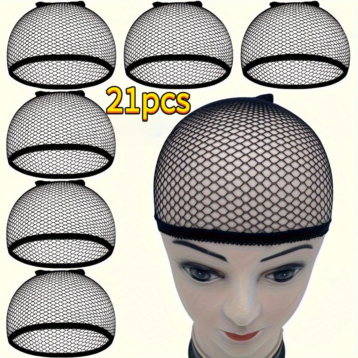 TEMU 21pcs Black Elastic Hair Nets, Ideal For Dining, Ballet Hairstyles, Sleeping, Women's Wigs, Hair Care, And Styling.