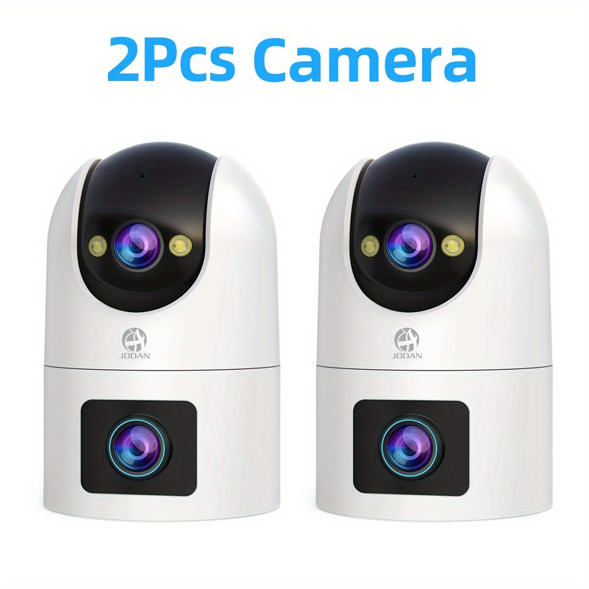 2pcs Dual-lens Wide-angle Camera | 5g Wifi, , Tracking, Sound Alarm, Geo-fencing, Audio, Ap Mode, Cloud/sd Storage, Indoor Home & Outdoor Garden Security Monitoring