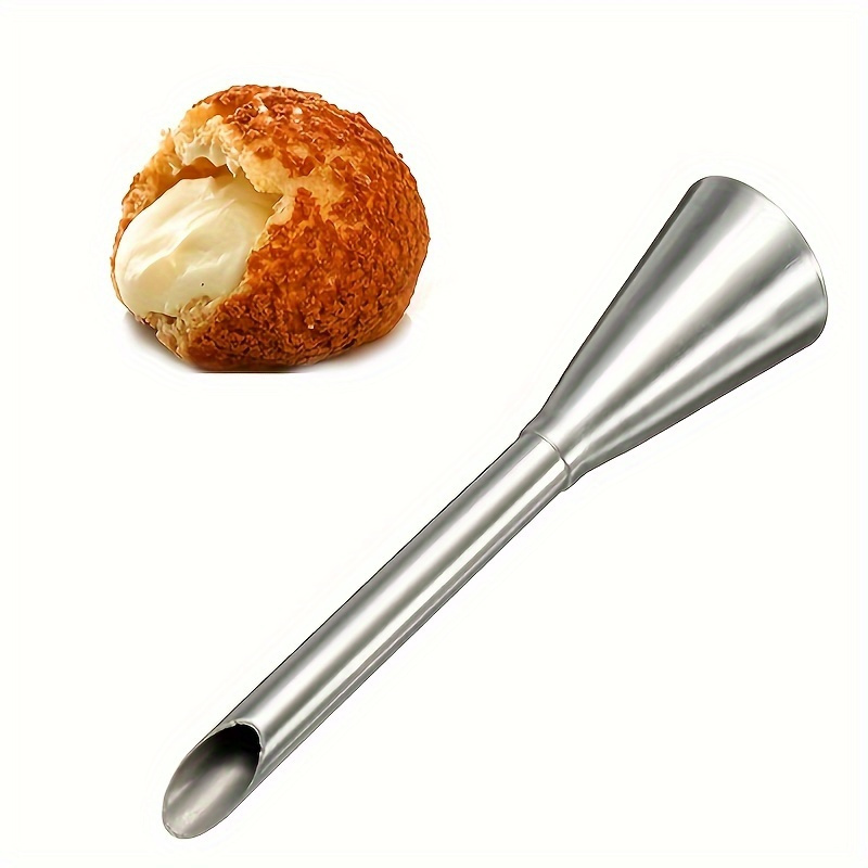 1pc Premium Stainless Steel Icing Piping Nozzle- Precision Cream& Pastry Injector, Ideal For Cupcake& Cake Decorating, Durable Candy& Fondant Tool