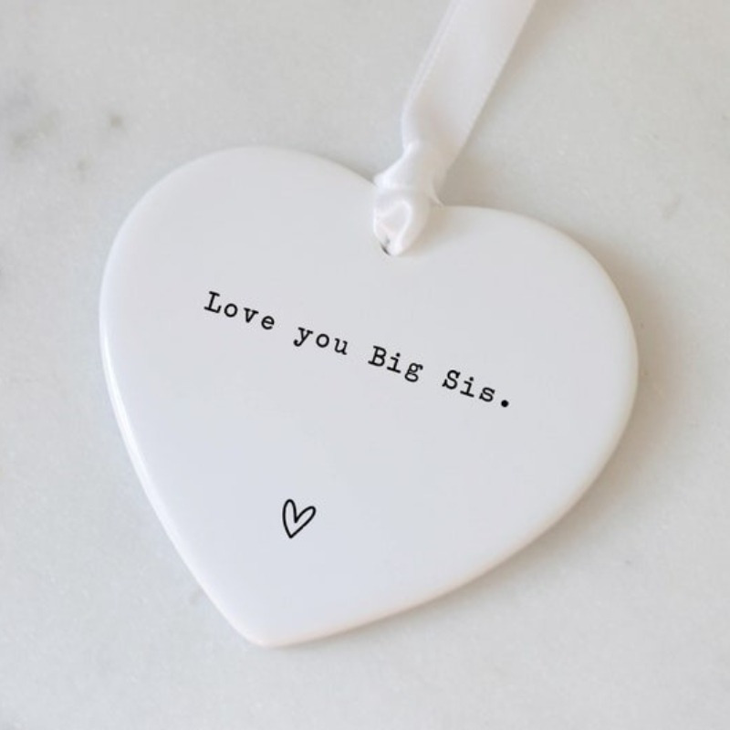 2d Flat, Gift, Birthday Present, Big Sister, Little Sister, The Best Sister, Sister, You, Distance, , University Acrylic Heart