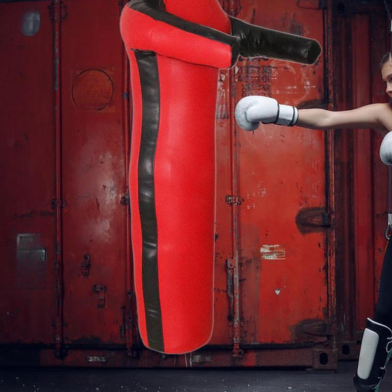 1 парче mma граплинг манекен компатибилен за џудо, таеквондо,  , рвање, бокс - тежок pu   манекен, црвен (55.1” ненаполнет боречки кукла, полнење не е вклучено) за теретана, доџо,  ) Детали за производот 2