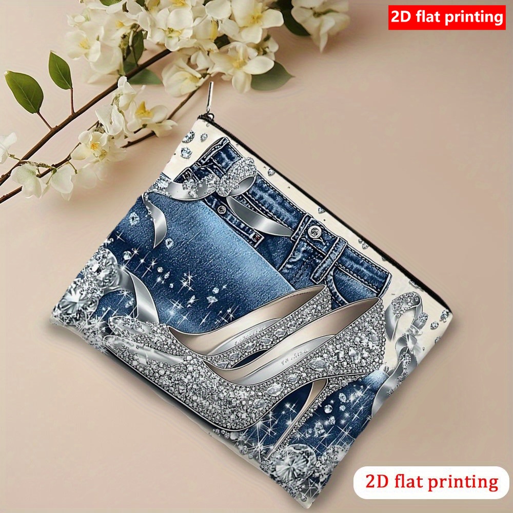 TEMU Stampa Piatta 2D, 1 pz Pochette Portaoggetti con Cerniera, un Regalo per Donne, Sorelle, Colleghe o per Compleanni, un Ricordo 'Amicizia. Pu簷