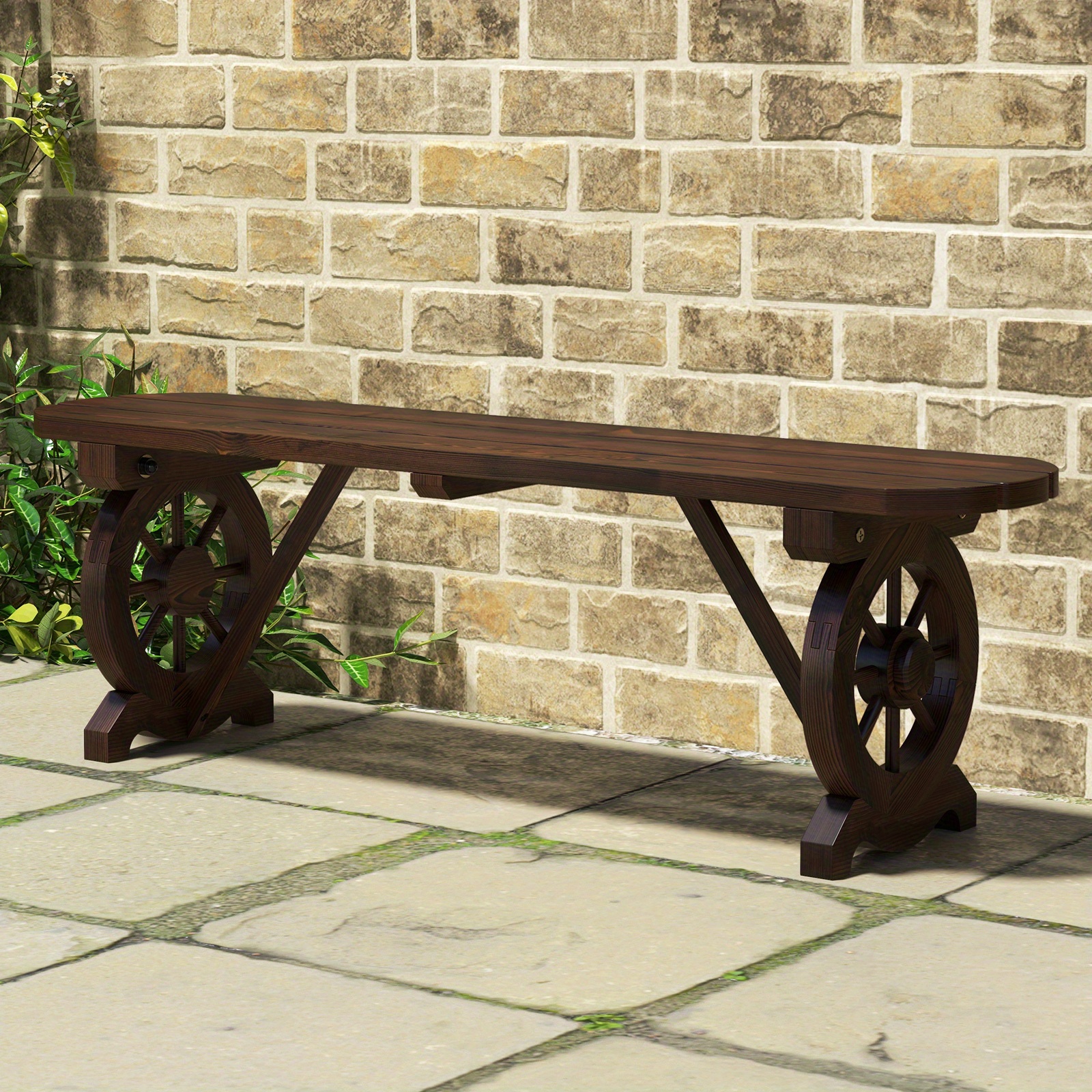 wooden benches sold on Temu Australia