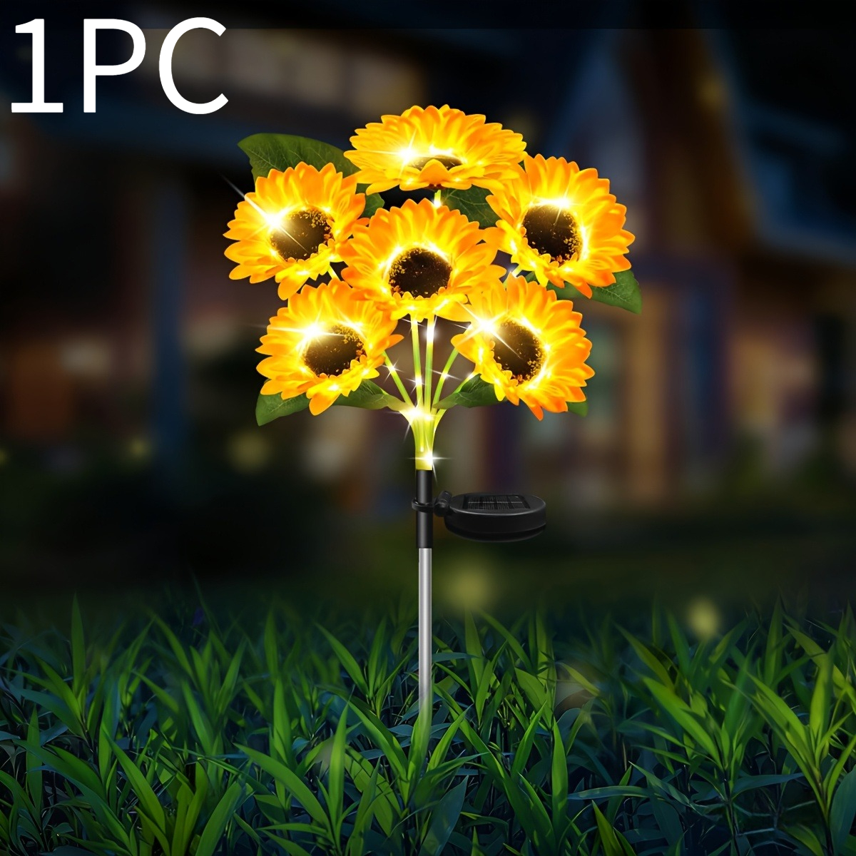 E-shop Solare Sonnenblumen-Gartenleuchten, IP65-Schutzart, Außen-Laterne mit Vier-Jahreszeiten-Simulation, für Garten, Innenhof, Terrasse, Weg, Balkon,