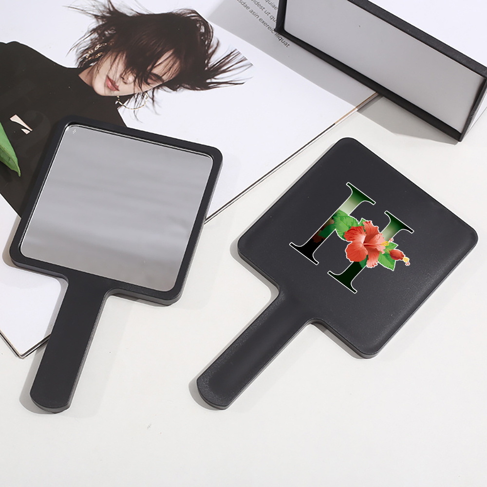 Mini Hand Mirror with Easy Grip Handle, High Definition Scratch-Proof Surface