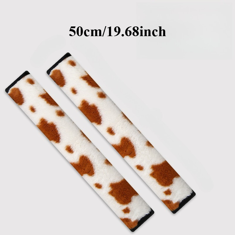 TEMU Set Of 2 Soft Plush Car Seat Belt Covers, Providing And Protection For Your Shoulders In Winter, Adjustable For Enhanced Safety And Warmth