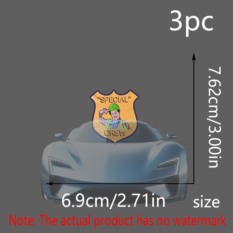Image of 3pcs "special Squad" Construction Sticker | 3inch Matte Vinyl For Cars, Toolboxes, Helmets | Fun, Durable, Self-adhesive