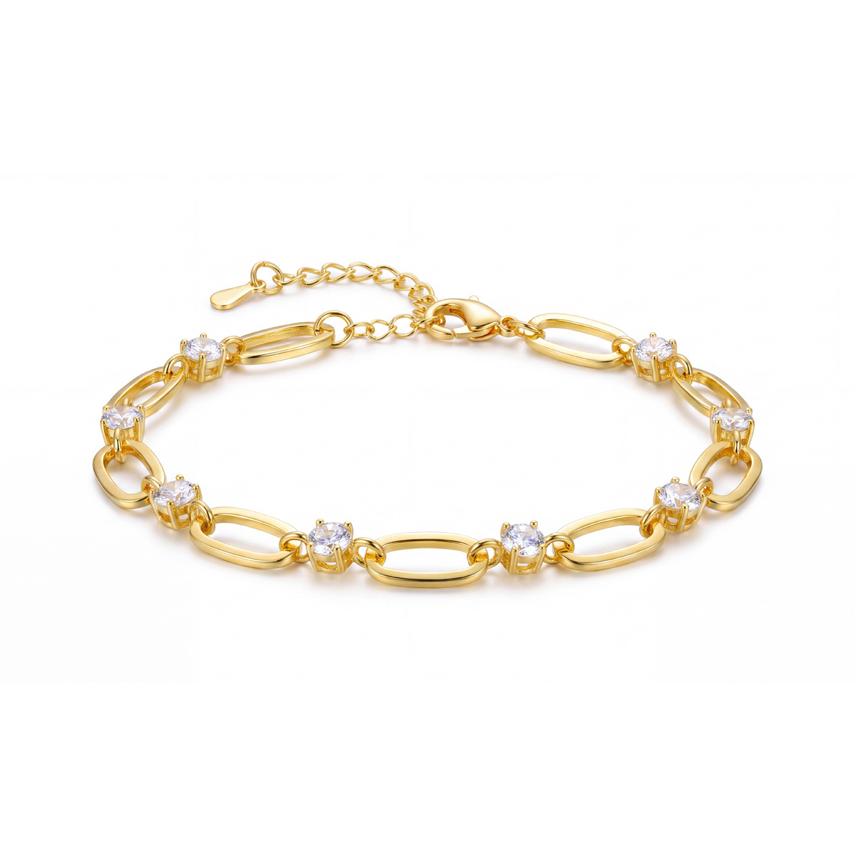 Image of 1pc 925 Silver Women's Fashionable Bracelet - Exquisite Inlay, , Elegant Wristband, For On Special Occasions