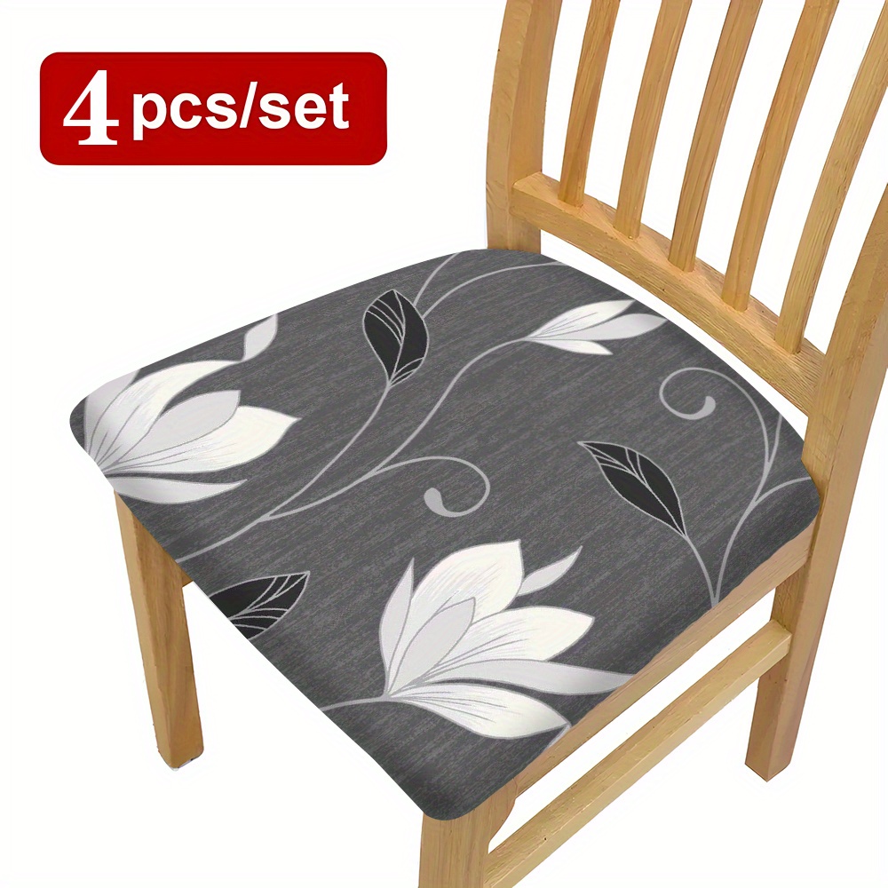 TEMU 2/4/6pcs, Gray Simple Chair Protector Cover, Seat Cushion Cover, Decorative Cover, Suitable For Restaurant, Living Room, Festival Decoration,