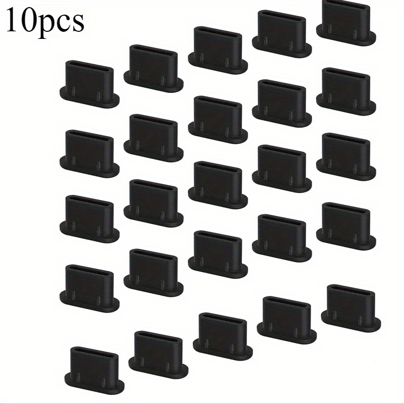 E-shop 10 Silikon-Staubschutzstopfen und Kabelschutzhüllen für USB Typ-C Ladeanschlüsse