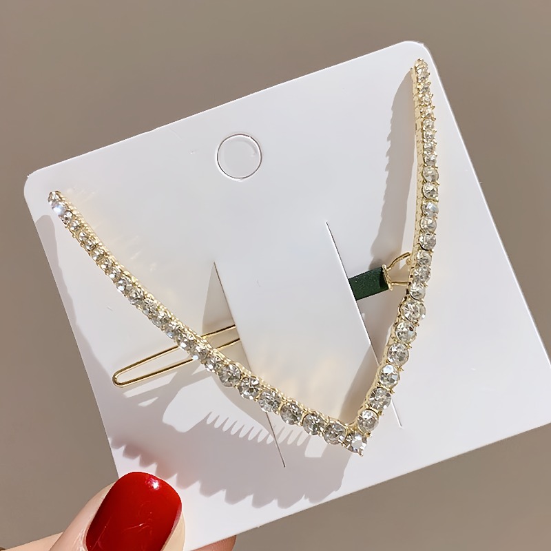 elegant hollowed out straight clip classic   with v shaped hair clip versatile hair accessory for birthdays christmas gifts casual parties and the back of  