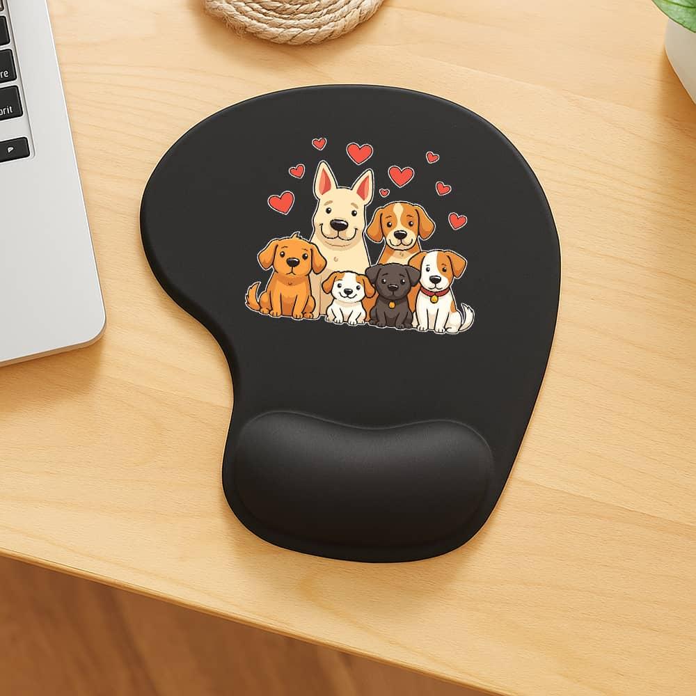 TEMU 【手首付き】可愛い犬デザインのマウスパッド：仕事やゲームに最適 - ホームオフィス、デスク用品の必需品