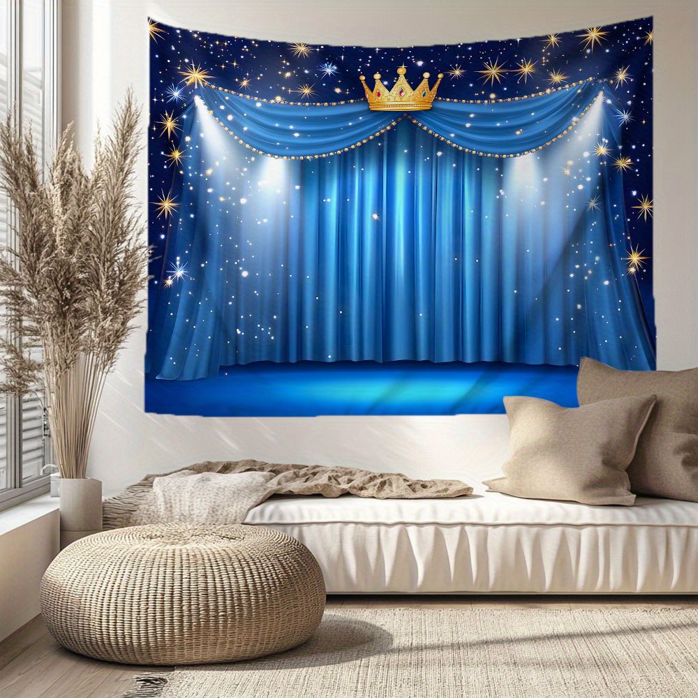 backdrop blue and white stage decoration sold on Temu United States, image size:1000x1000