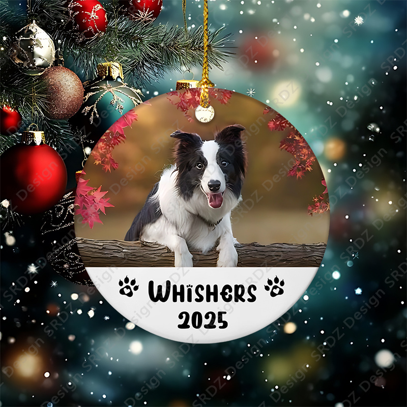 

Custom Pet Photo Christmas Ornament - Personalized Decorations , First-time Cat & , 2025, Cat Dad And , Picture, Christmas Decor