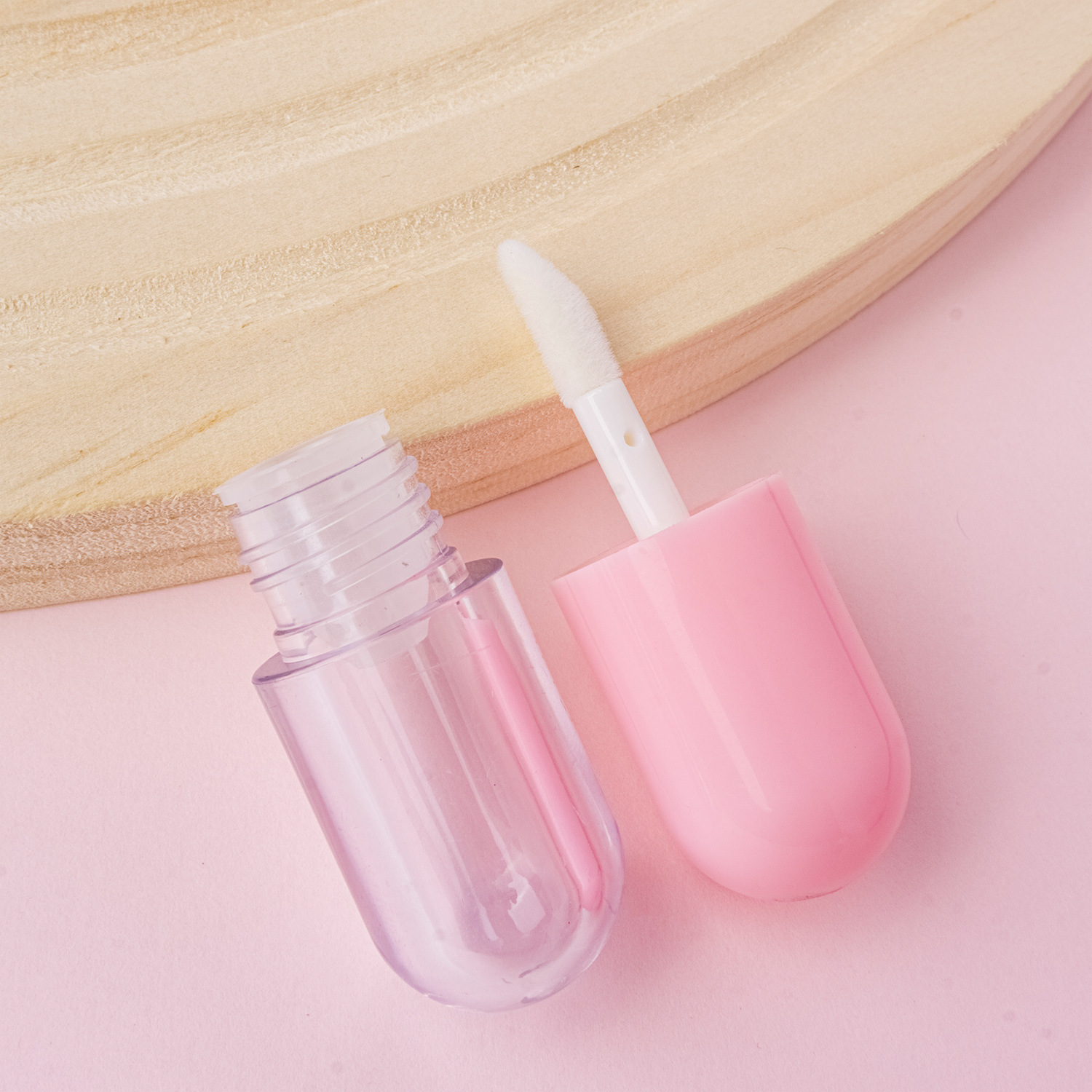 

2pcs Mini Capsule Foundation & Serum Dispenser Bottles With Brush Head - Portable, Leakproof