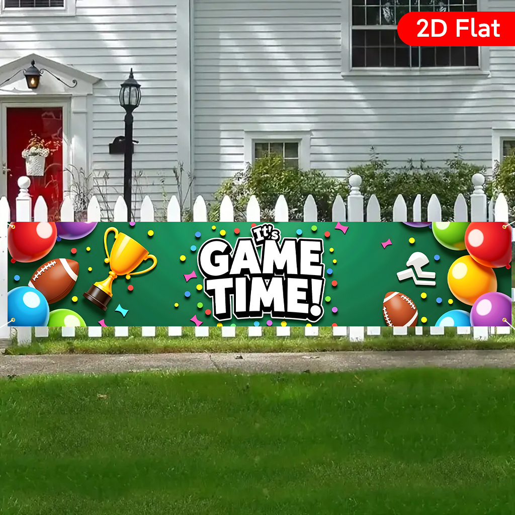 TEMU 2d Flat, 2d Flat Banners 1pc, It' S Banner2, Beautiful Large Yard Banner, Birthday Party Anniversary Celebration, Promotional Slogan Banner, 17.