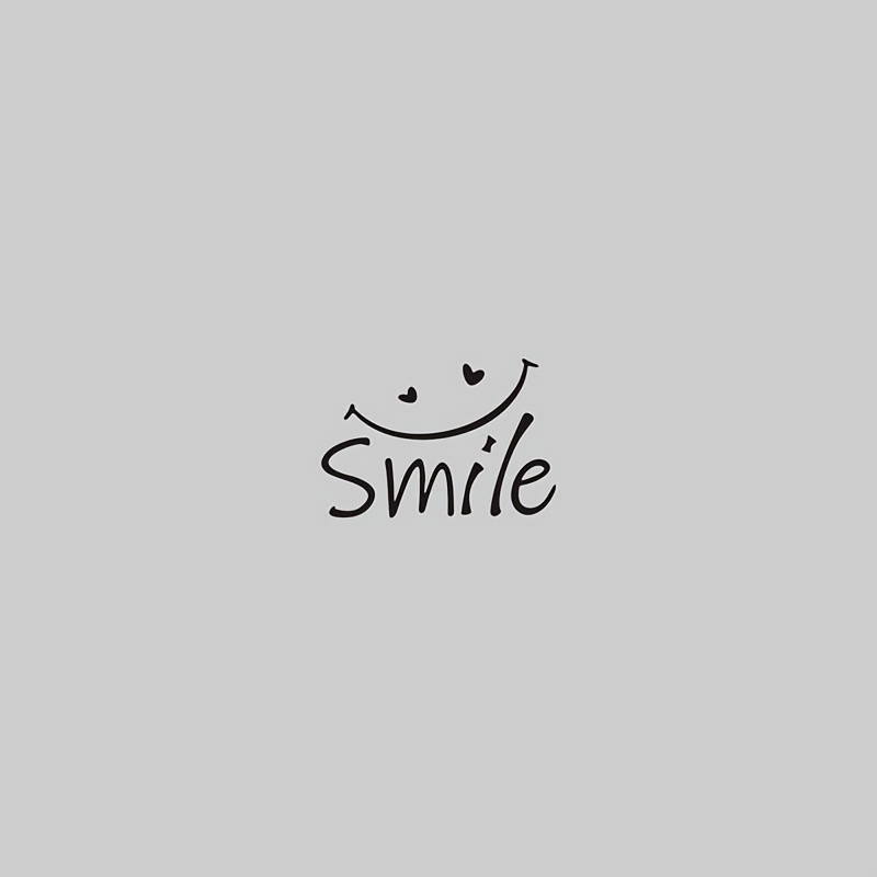 Smile Sticker, Suitable For Cars, Laptops, And Motorcycles, With Modern Letter Print Design, Car Rearview Mirror Decoration