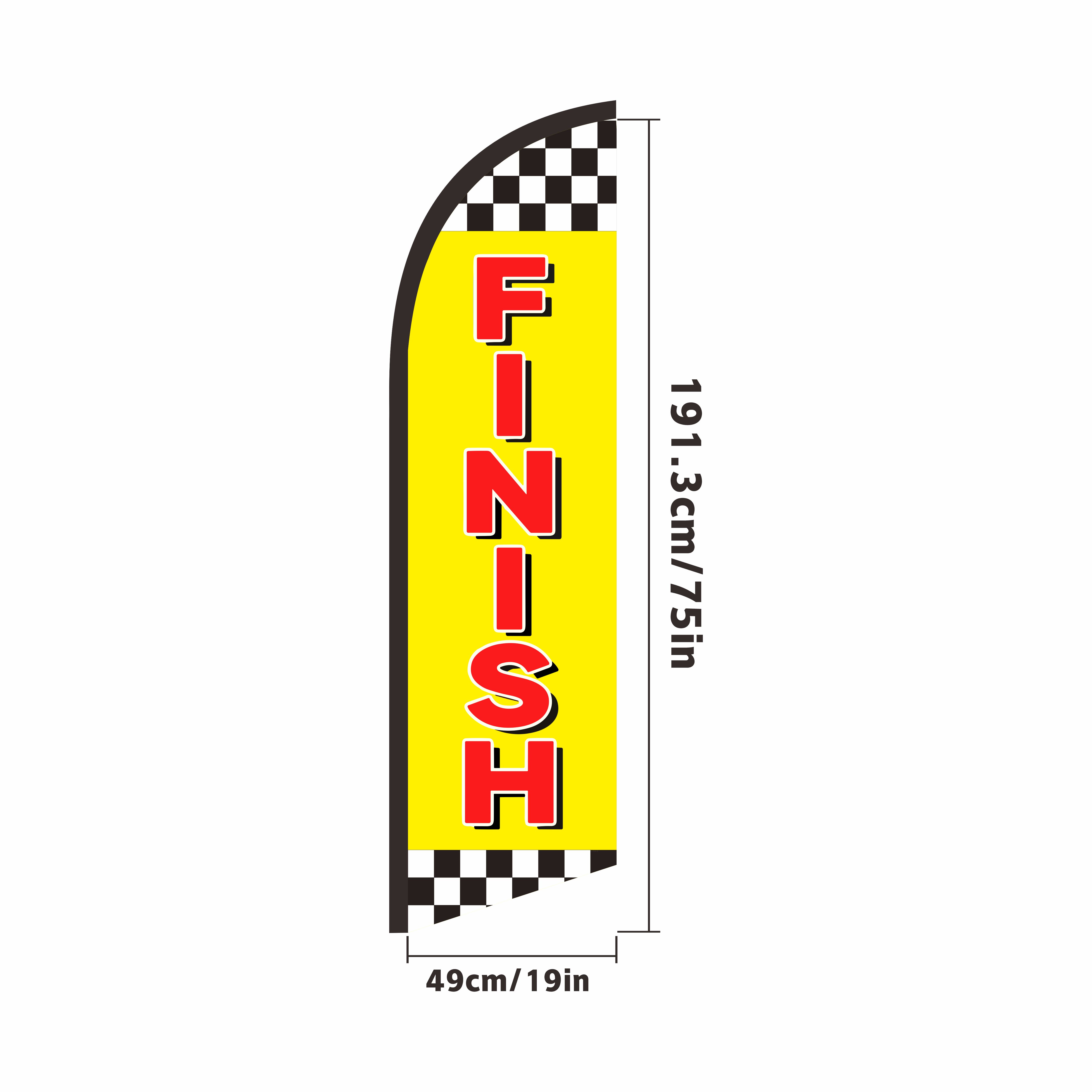TEMU Drapeau de bord/vol robuste de 6,5 pieds - Bannière extérieure à motif carreaux rouge et blanc , tissu tout temps, idéal pour courses,