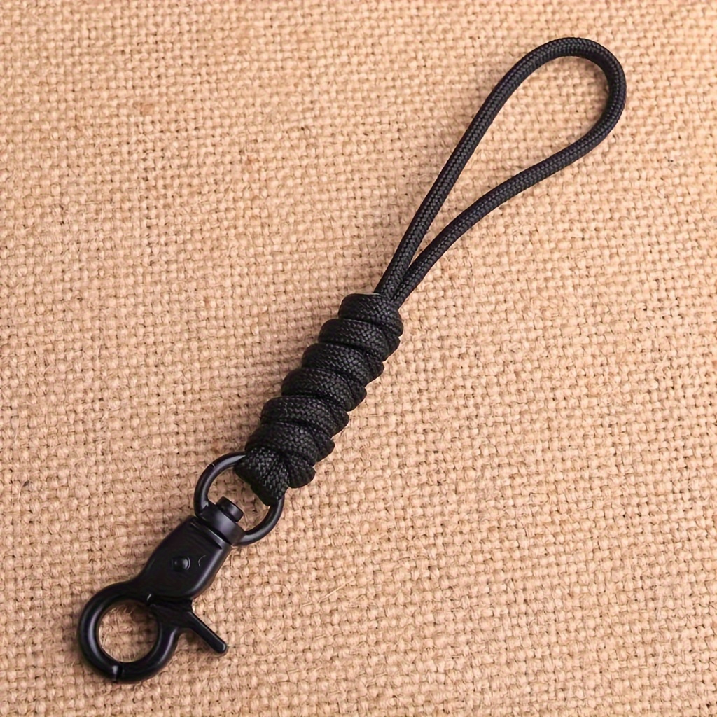 TEMU Cordon de cou en paracorde tissé à - Dragonne de téléphone rotative et durable & porte-clés avec fermoirs métalliques, options multicolores pour
