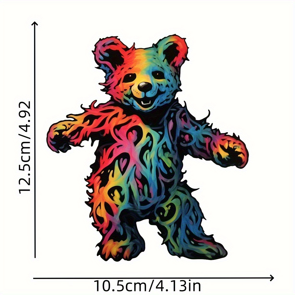 Vinyl Decals Featuring A Tie-dye Rainbow , Perfect For Cars, Trucks, Motorcycles, Laptops, And Auto Decor. 2d Flat Stickers Have A Matte End, Come Irregular Shape, And Are Suitable For