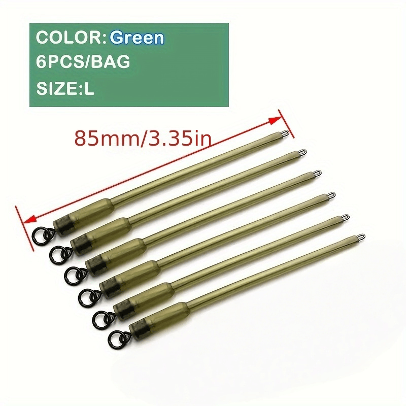 TEMU 6 stuks Heavy Duty High Carbon Steel Karper Viswervels + Wervel Kralen Karper Vis Snelle Terminal Connector Compatibel met Aas Zakken/Vierkante