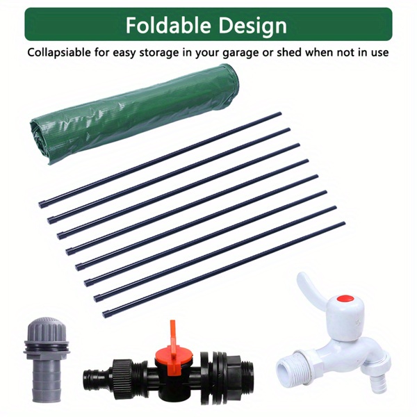 [300 Gallon Portable Water Tank] High-Strength PVC Collapsible Water Storage Tank - Durable And Portable Green Outdoor Rainwater Collector, Multi-Purpose for Gardening, Car Washing And More, Garden Water Storage 1