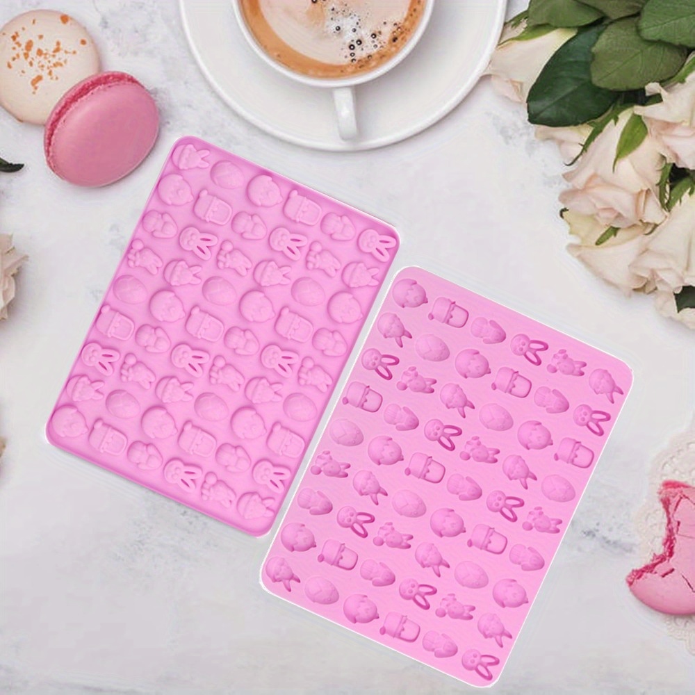 

Easter Silicone Mold Set, 54 Grid, Bpa-free, Egg & Bunny Shapes, For Baking, Diy Candies, Chocolate, Ice Cubes, Jelly Gummies, Kitchen Accessories For Cake Decorations