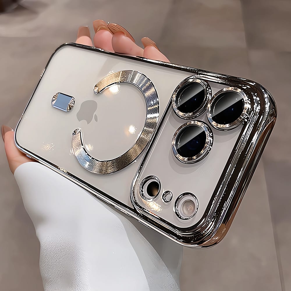 Phone Case: New Premium Electroplated Transparent Magnetic Phone Case For Iphone 17/16/15/14/13 Pro , Soft Shell Compatible With Wireless Charging