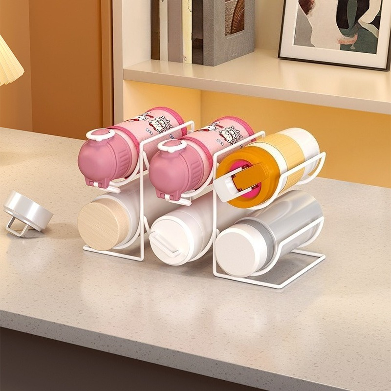 Water Bottle Storage Rack, , Portable, No Installation, No Drilling, Desktop Creative Stacking Cup Holder, Cup Storage Rack, - Organization, Make Of Space, Cup Storage Rack, Cabinet Desktop Storage