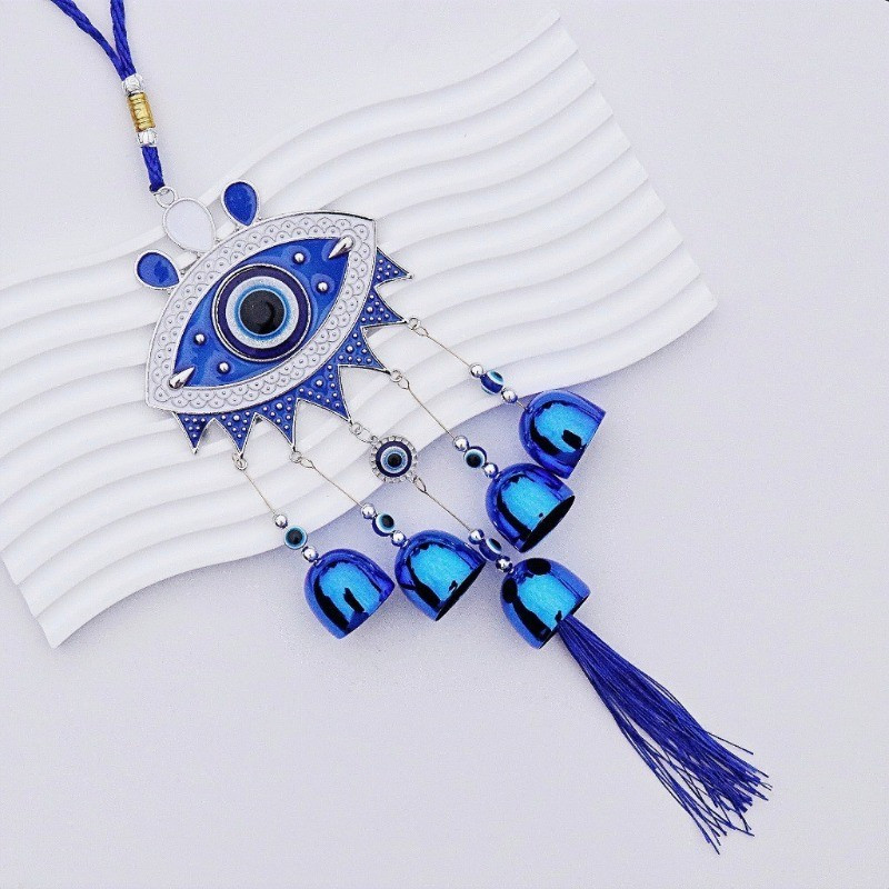 TEMU Blue Eye Wind Chimes Outdoor Front Door Car Hanging Wind Chimes Ethnic Pendant