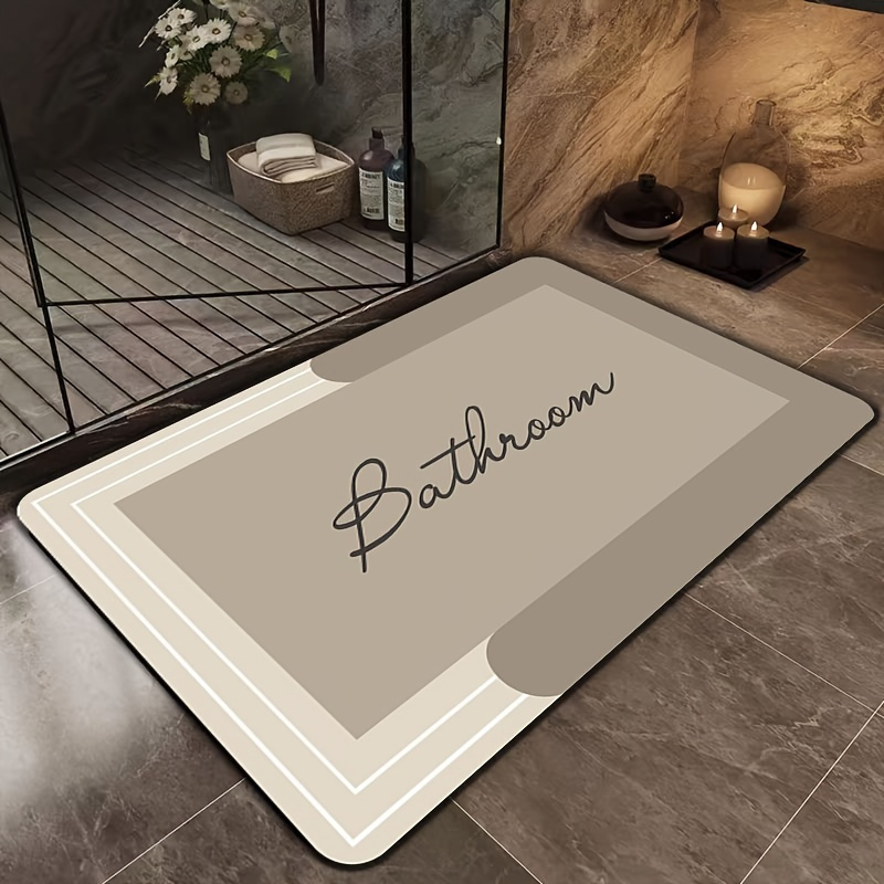 

Diatomaceous Earth Bath Mat - Non-slip, Quick-dry, Dirt-resistant With | Hand Washable For Bathroom, Kitchen & Entryway Decor