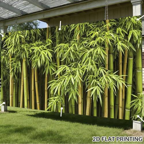 . -banner, für garten-, terrassen- & -dekoration – outdoor-bambus mit befestigungsseil, einfach zu installierende, langlebige polyesterfaser-dekoration für chinesisches neujahr, geburtstage, bambus-mottopartys (nein), 2d flach
