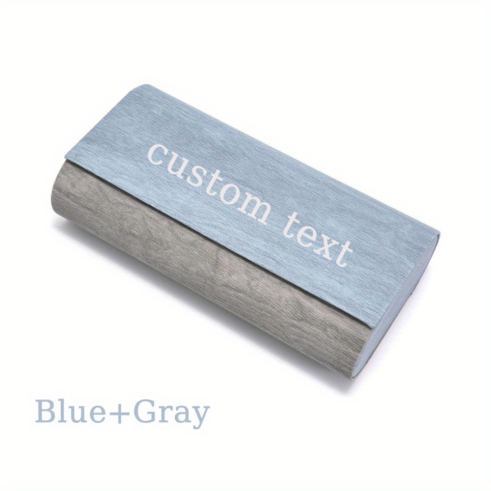 TEMU [customized Style] Personalized Color Double-layer Glasses Case - Laser Engraving, Portable And Stylish, Holds Of Glasses, Durable Faux Leather