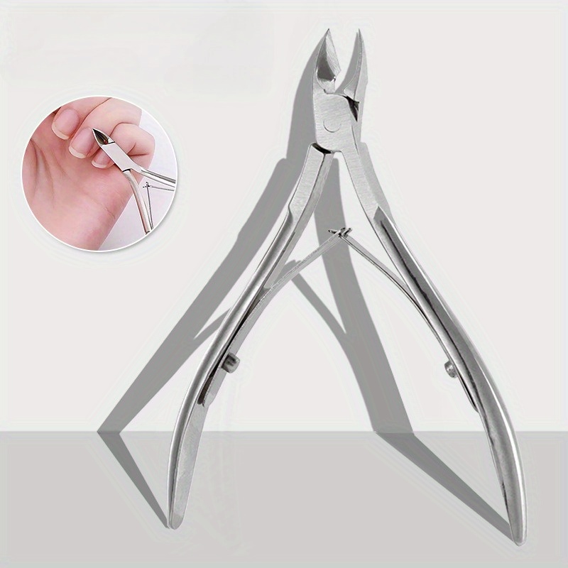 

1pc Professional Stainless Steel Cuticle Nipper - Precision Dead Skin Remover For Manicure & Pedicure, Hand & Foot Care Tool With Ergonomic Handle