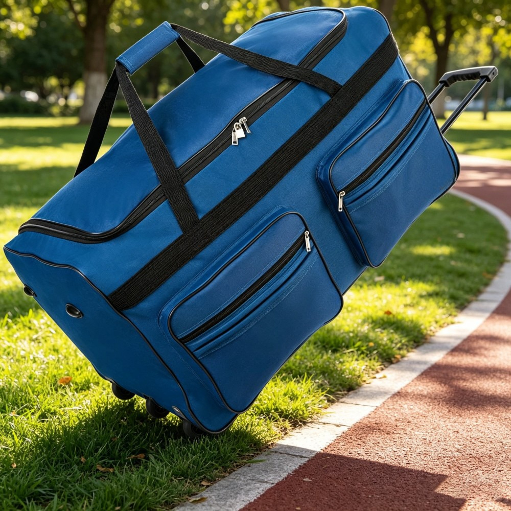 Xxl Large Capacity Soft Duffel Bag 160l 85x43x44cm, Equipped With Telescopic Handle And Rolling Wheels