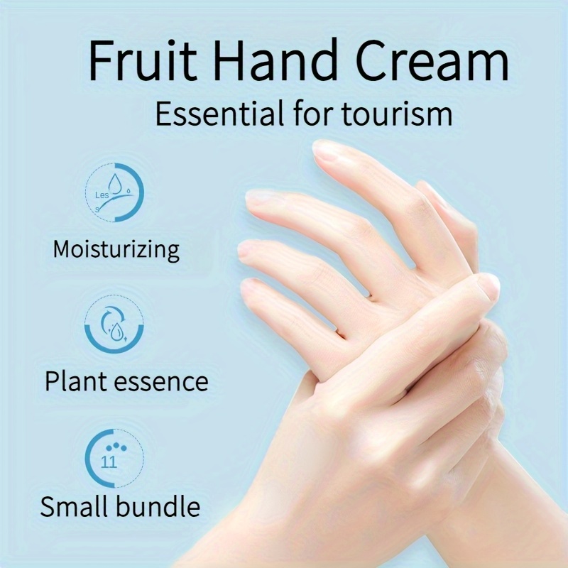 5pcs fruit hand cream set travel essetial small pack portable anti dry kneeling moisturizing hydrating   non greasy portable compact details 0