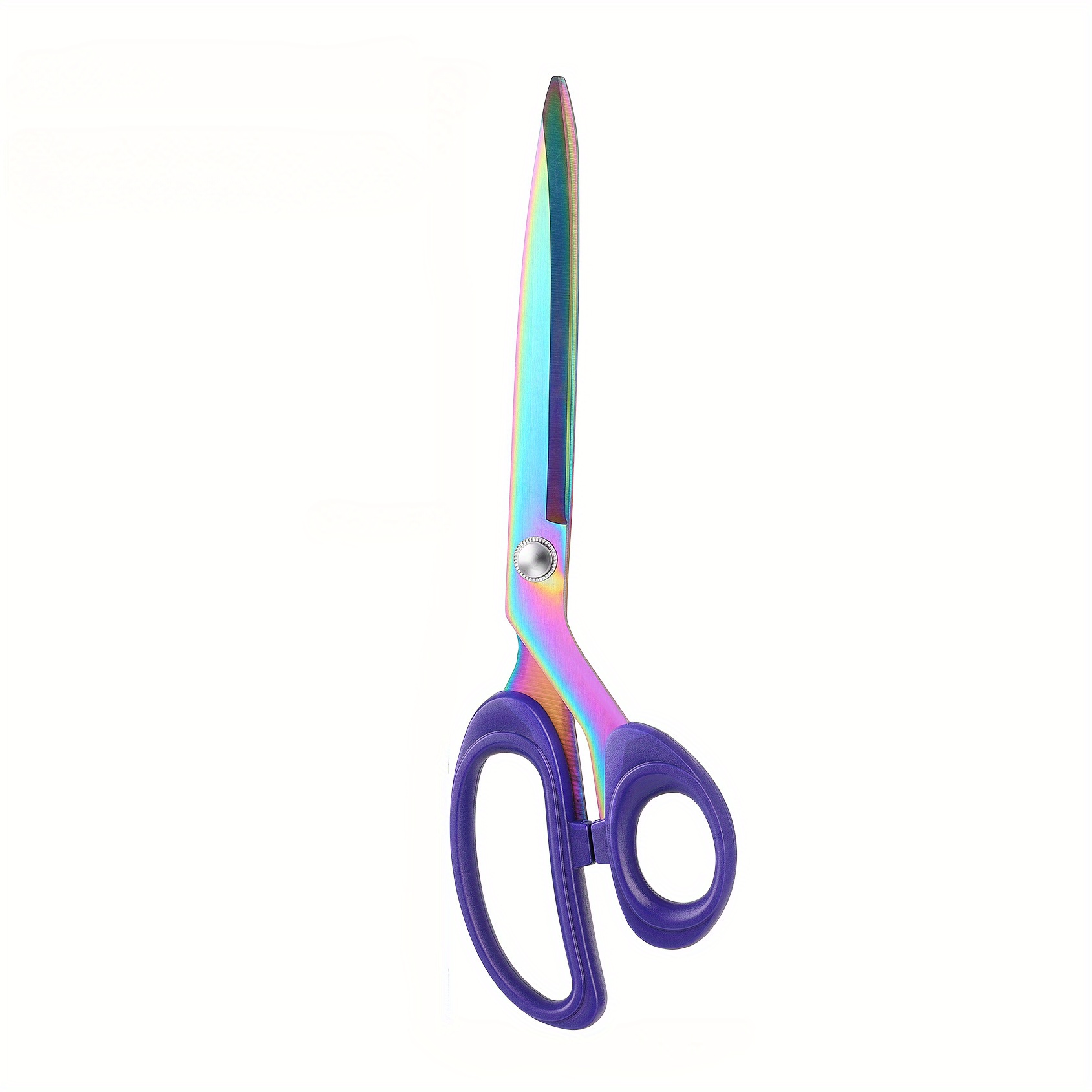 E-shop 10-Zoll Profi-Titanbeschichtete Stoffschere, super scharfes Edelstahl, ergonomischer lila Griff, ideal zum Nähen, Schneidern, Quilten und für