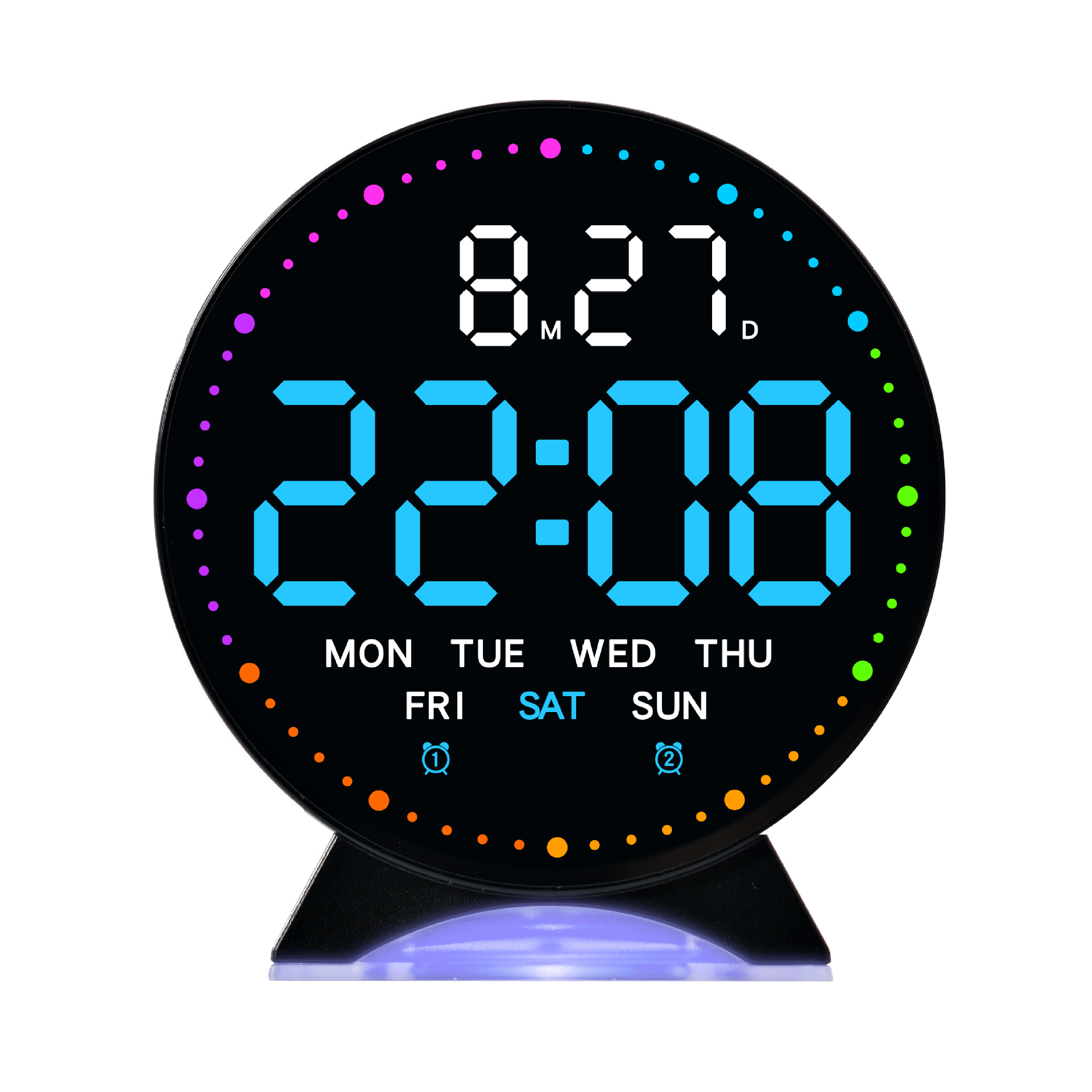 Multifunctional Electronic Alarm Clock, Digital Bedside Clock. Suitable For Bedrooms, Offices, Elderly Rooms, Living Rooms, Etc. , Durable Plastic Casing.