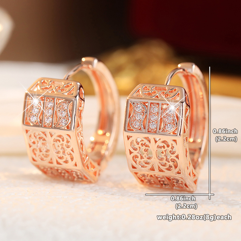 6pcs Luxury Multi-Style Earring Combo Set, Unique Stackable