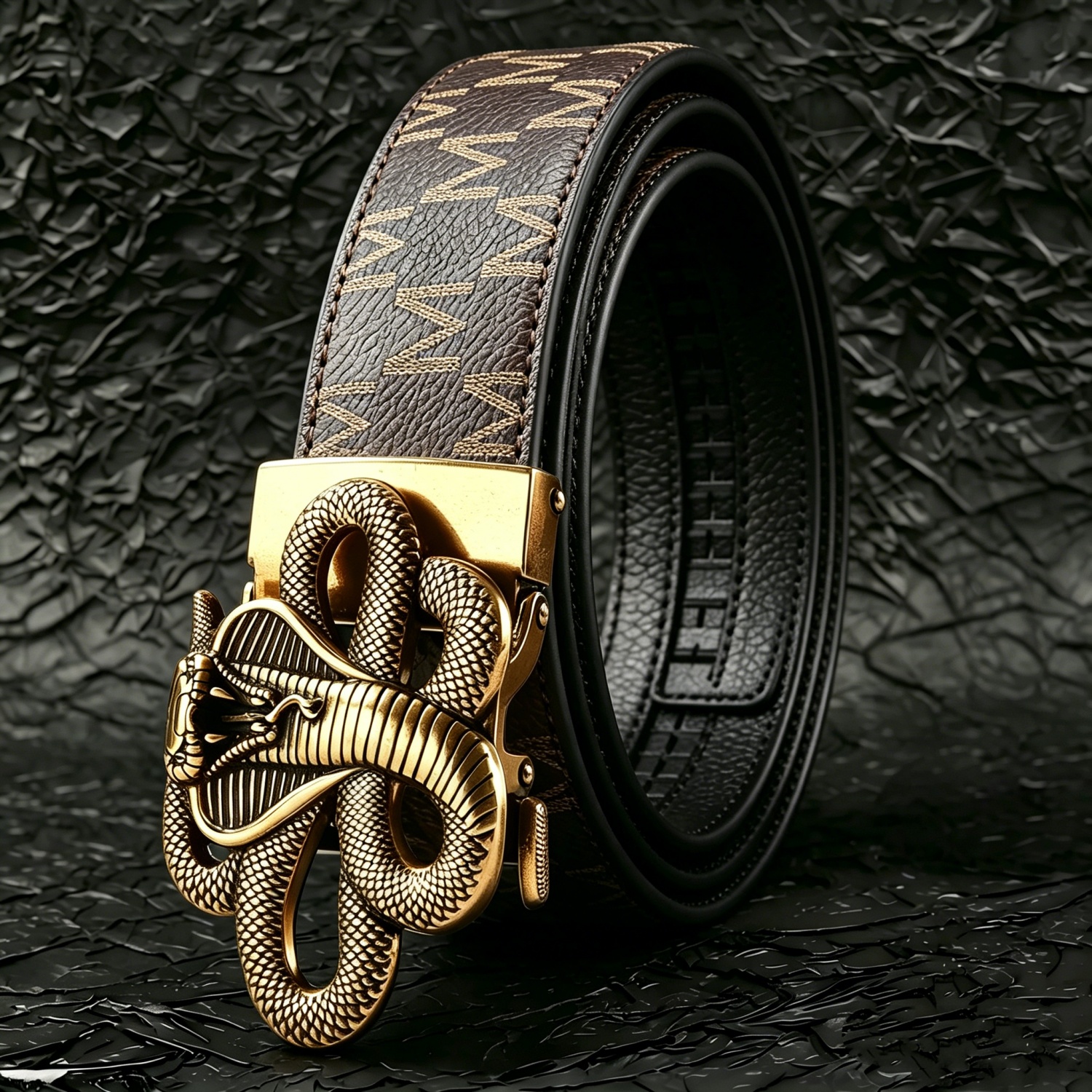 Image of Poyyas Stylish Alloy Men Belt For Women Printed Letter Animal Alloy - Fashion Daily Decoration Jeans Belt - Fashion Letter M Perfect Accessory For Business And Casual Belt